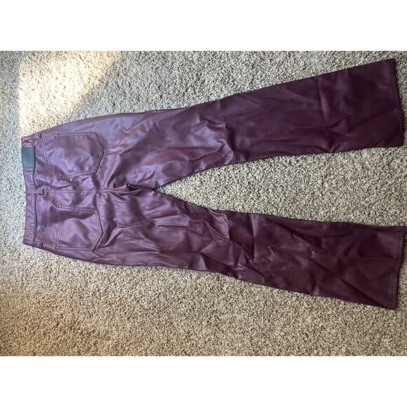 Pistola Pleather Maroon Pants size 27 - Picture 6 of 9